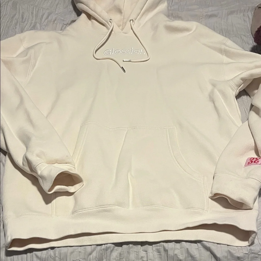 Glossier Beige Pullover with Logo limited edition - Picture 3 of 5